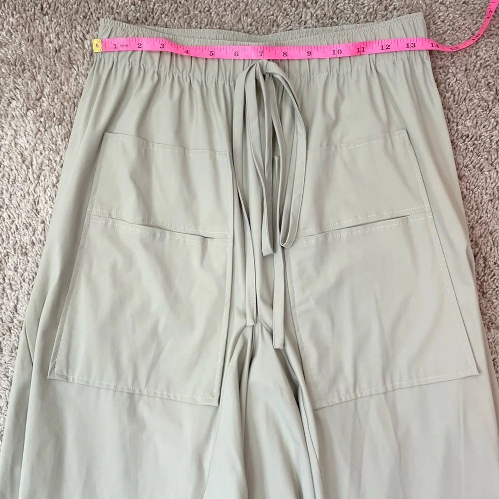 Ruti The Go-To Nylon Blend Tan Khaki Size XS / S Draped Lagenlook Midi Skirt - Picture 13 of 16